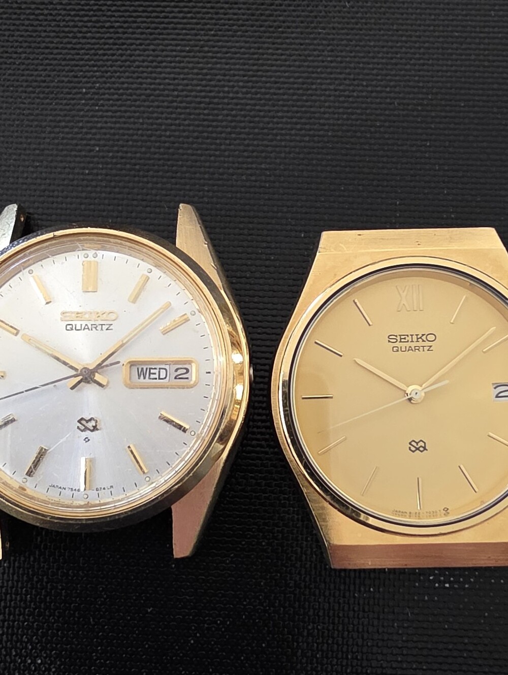 Seiko SQ SAMPLE Watch Lot Of 2 Salesman Sample NO MOVEMENT